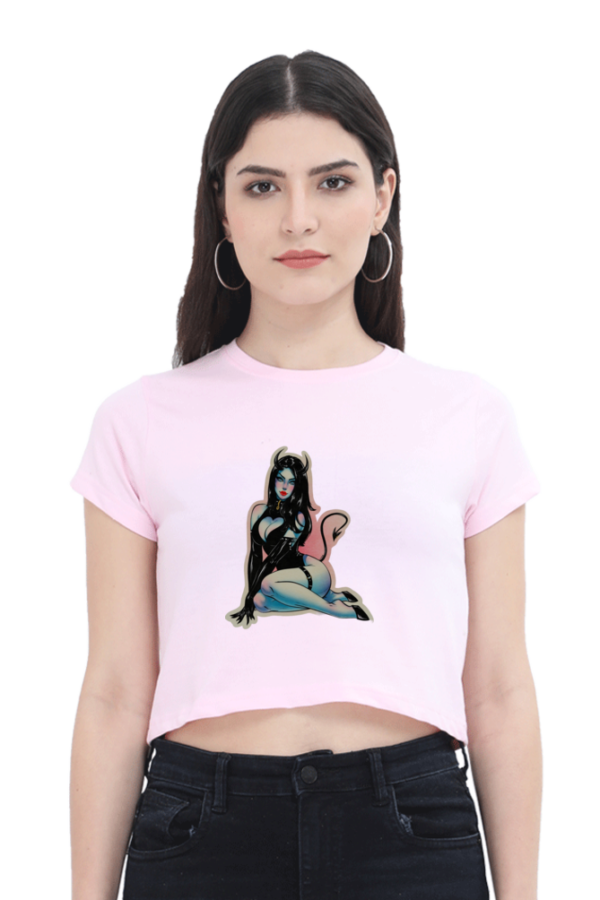 The Devil Female Crop Top - Image 3