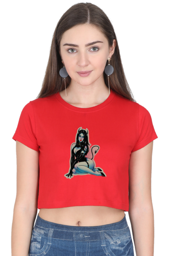 The Devil Female Crop Top - Image 5