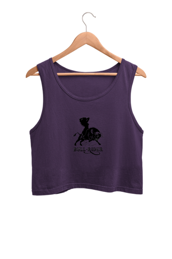 Bull Rider Female Crop Tank - Image 2