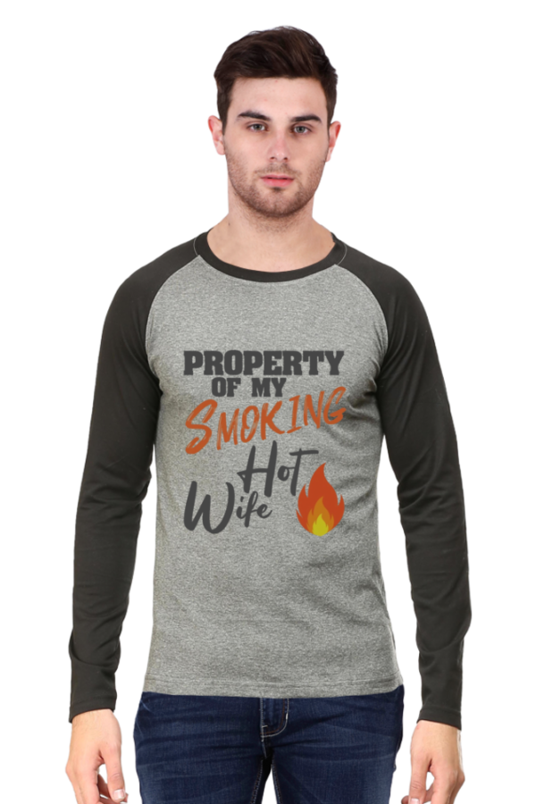 PROPERTY OF HOT-WIFE Male Raglan Full Sleeve - Image 3