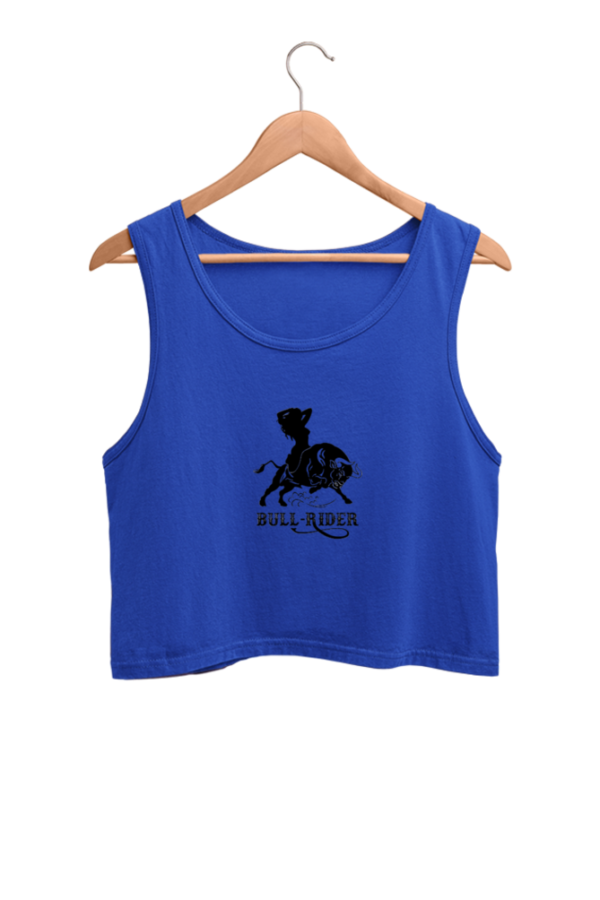 Bull Rider Female Crop Tank - Image 3