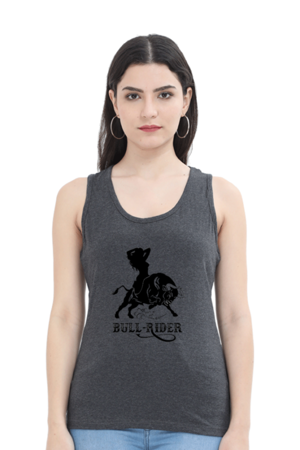 Bull Rider Female Tank Top - Image 2