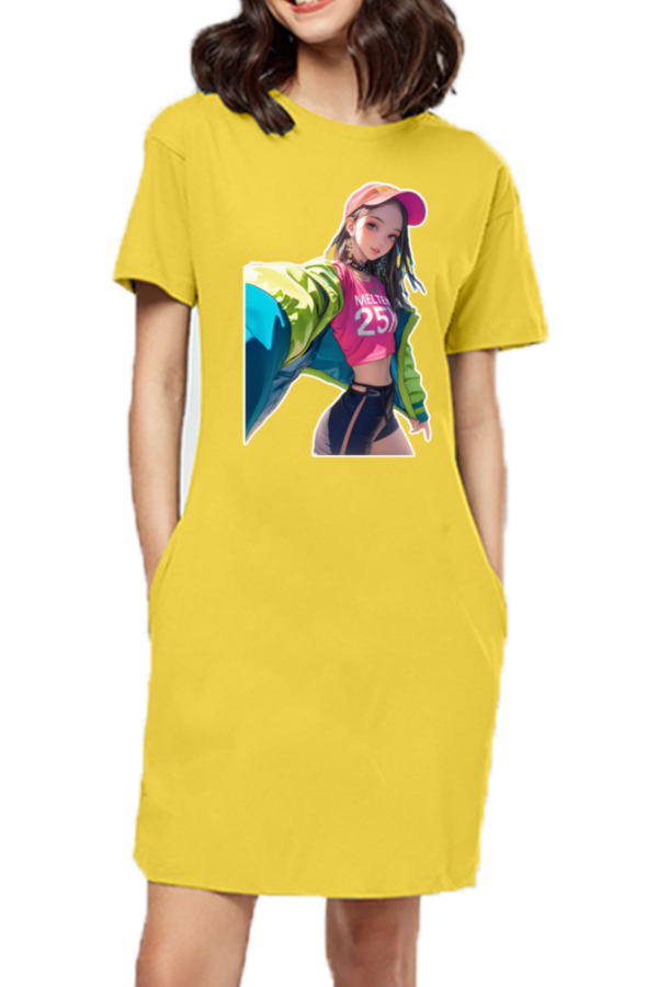 Selfie Female T-Shirt Dress