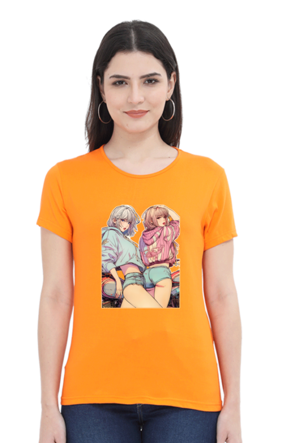 Biker Girls Round Neck Half Sleeve Classic - Image 3