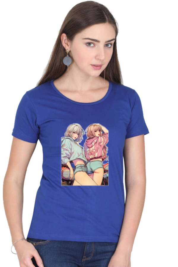 Biker Girls Round Neck Half Sleeve Classic - Image 9