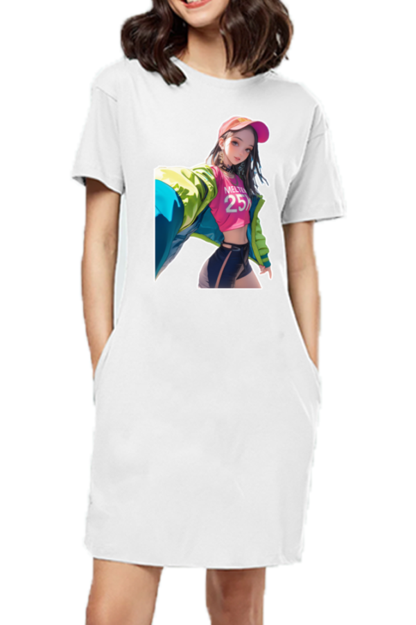 Selfie Female T-Shirt Dress - Image 6