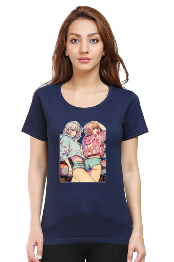 Biker Girls Round Neck Half Sleeve Classic - Image 14