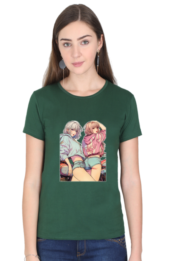 Biker Girls Round Neck Half Sleeve Classic - Image 10