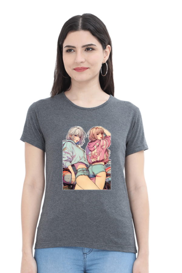 Biker Girls Round Neck Half Sleeve Classic - Image 12