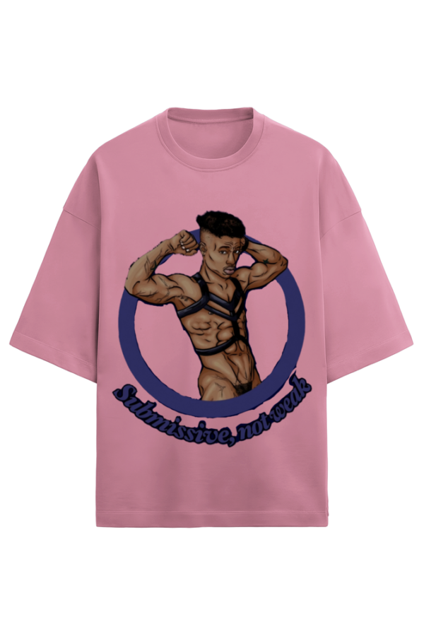 Submissive, Not Weak Unisex Terry Oversized T-Shirt