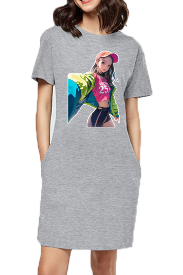 Selfie Female T-Shirt Dress - Image 3