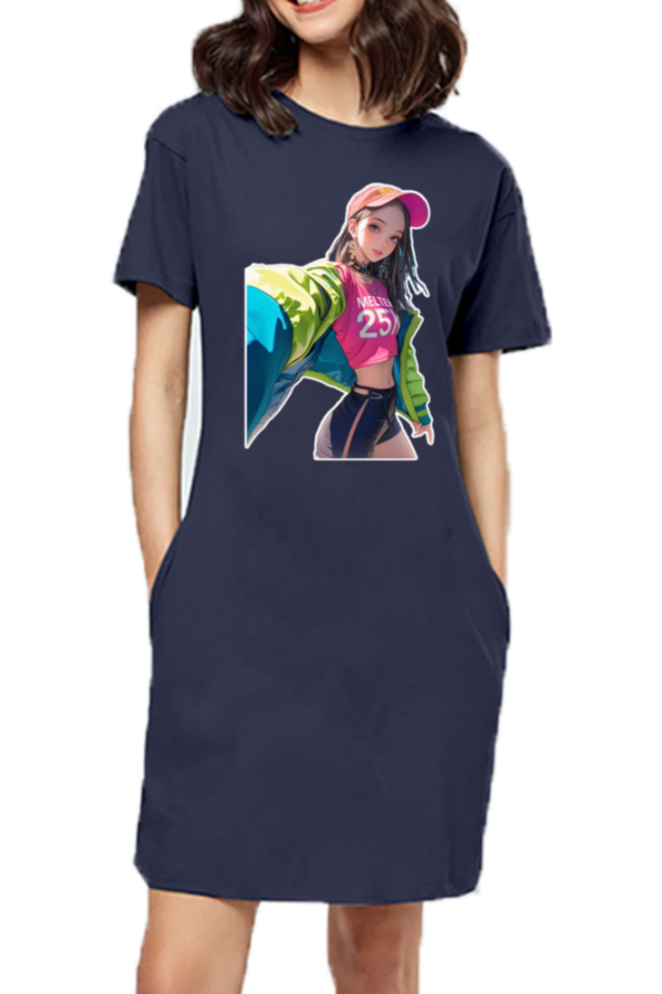 Selfie Female T-Shirt Dress - Image 4