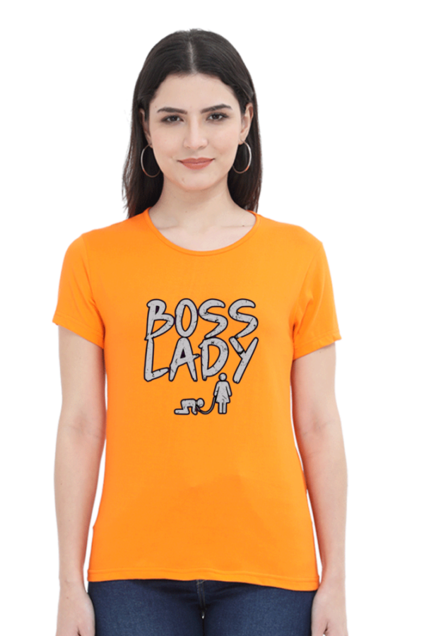 BOSS LADY  Round Neck Half Sleeve Classic - Image 4