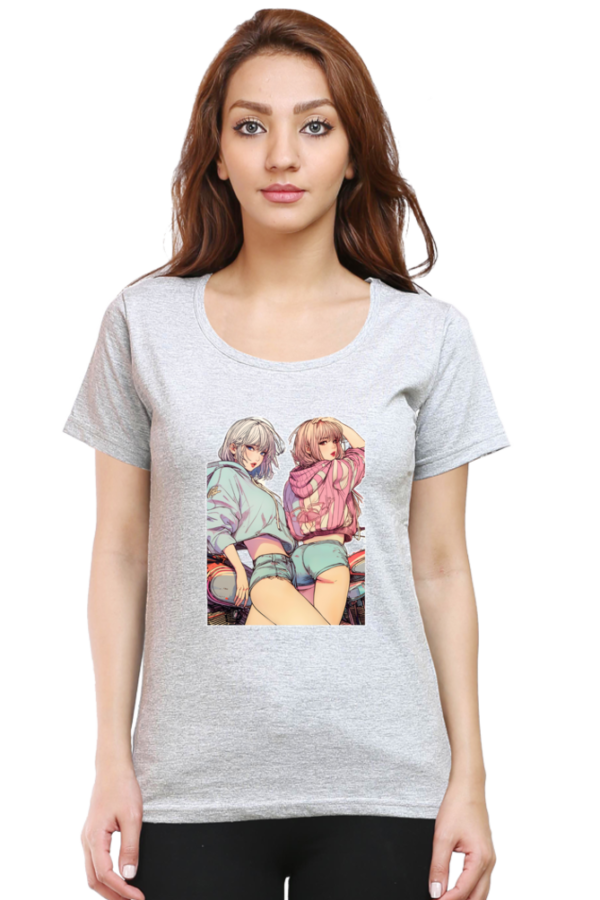 Biker Girls Round Neck Half Sleeve Classic - Image 13