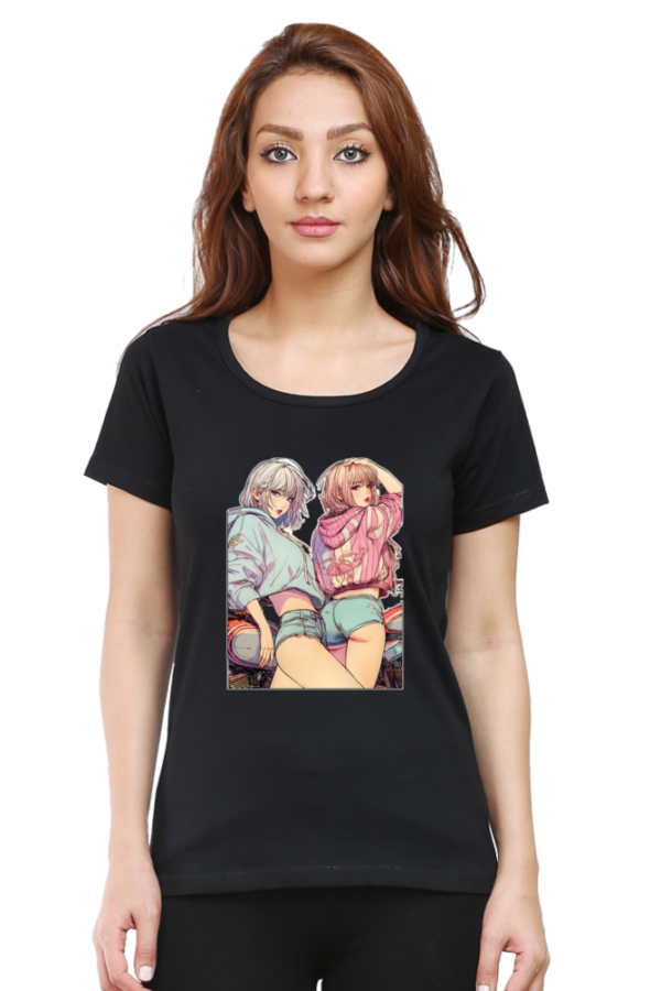 Biker Girls Round Neck Half Sleeve Classic - Image 15
