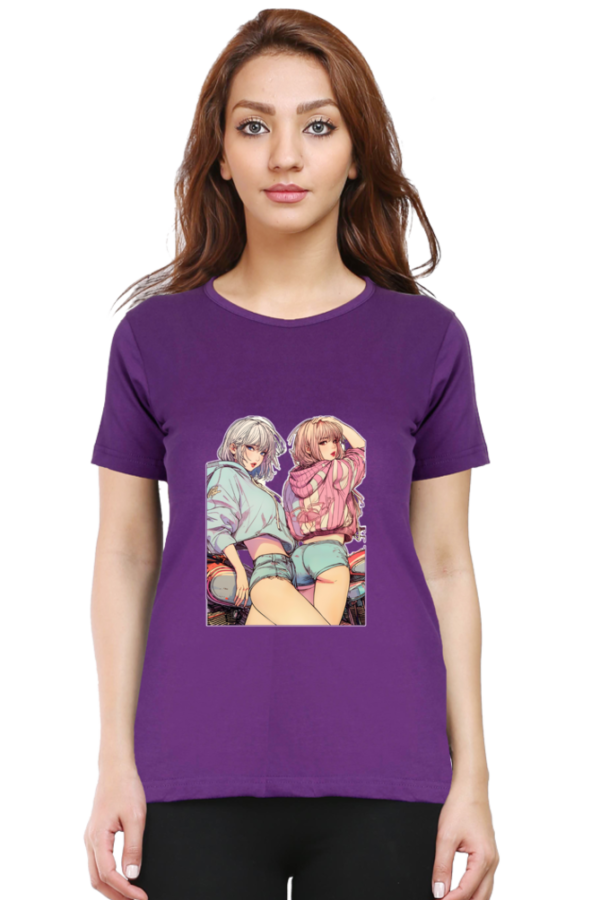 Biker Girls Round Neck Half Sleeve Classic - Image 6