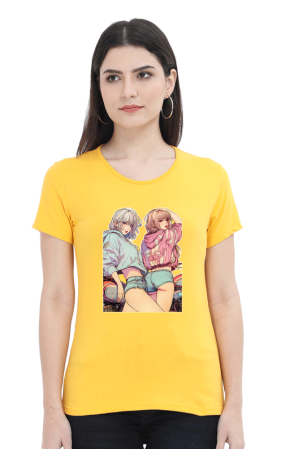 Biker Girls Round Neck Half Sleeve Classic - Image 2