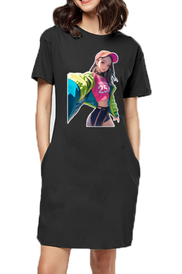 Selfie Female T-Shirt Dress - Image 5