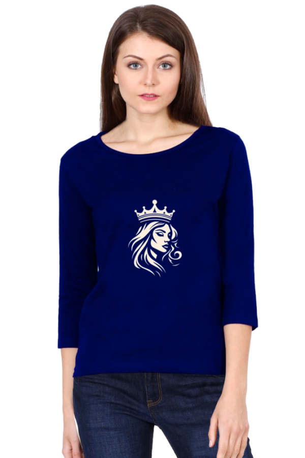 Queen Round Neck Full Sleeve Tee - Image 2