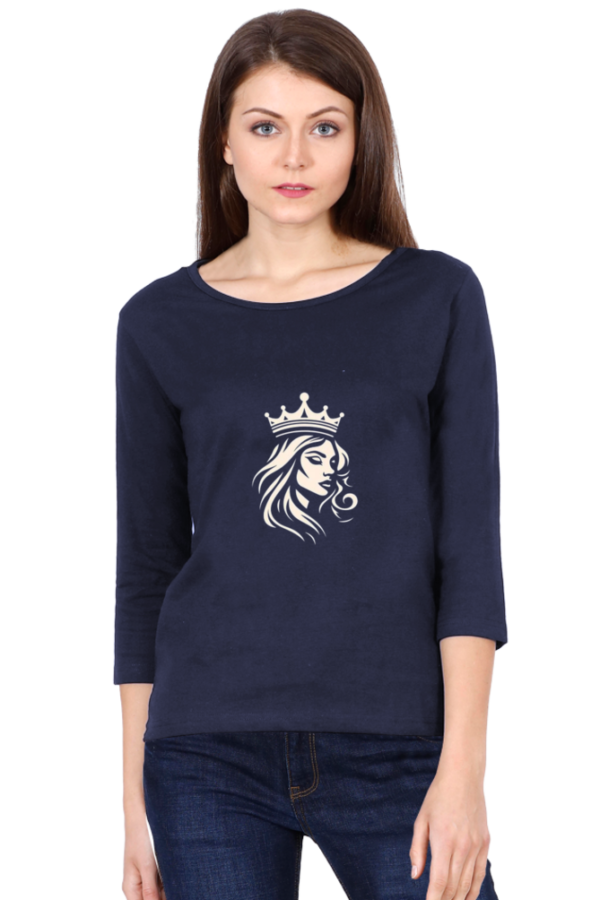 Queen Round Neck Full Sleeve Tee - Image 3