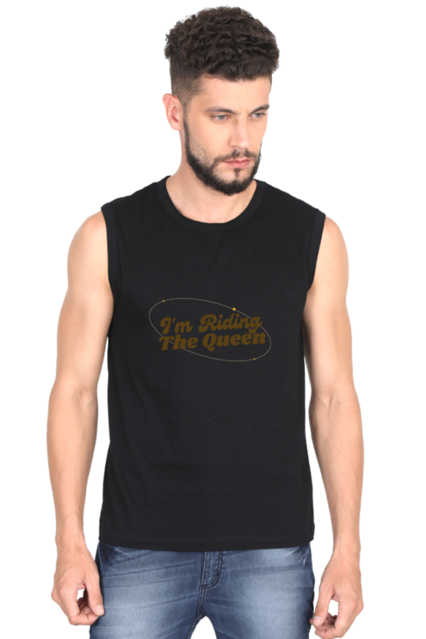 I'm Riding The Queen Round Neck Sleeveless Tee - Image 3