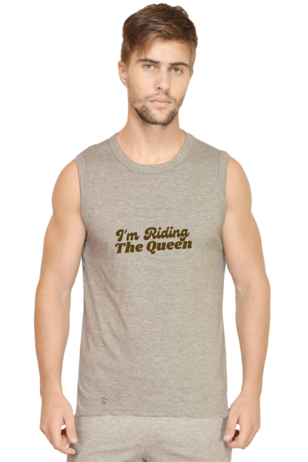 I'm Riding The Queen Round Neck Sleeveless Tee - Image 2