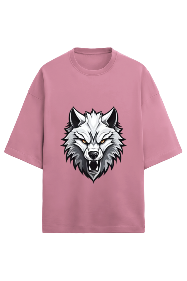 Alpha The Wolf Unisex Terry Oversized T-Shirt - Image 2