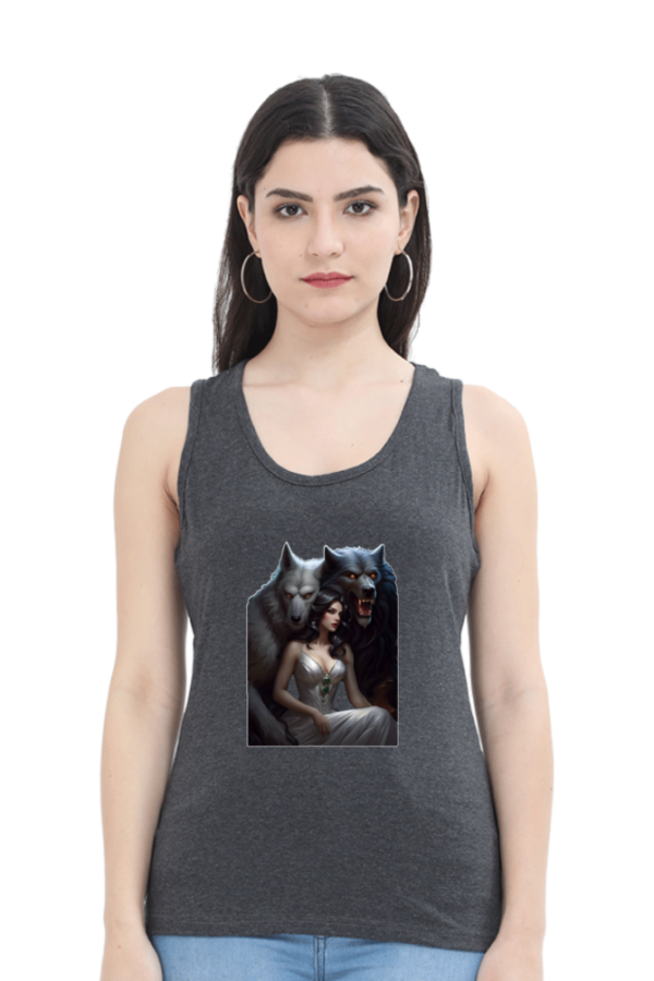 Two Wolfs Female Tank Top - Image 2