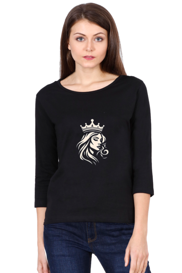 Queen Round Neck Full Sleeve Tee - Image 4