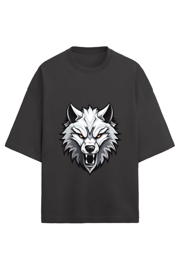 Alpha The Wolf Unisex Terry Oversized T-Shirt - Image 7