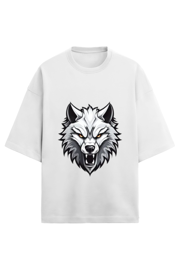 Alpha The Wolf Unisex Terry Oversized T-Shirt - Image 8