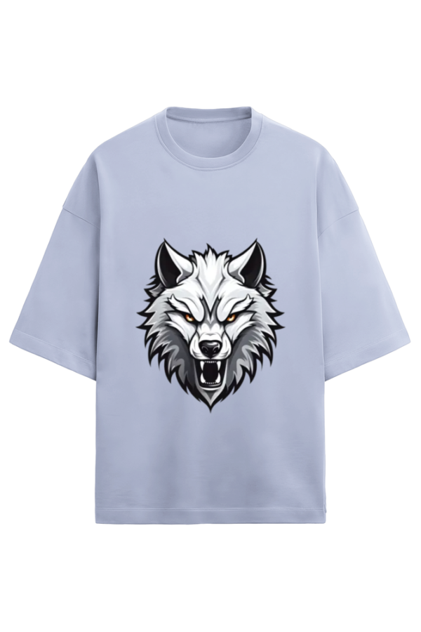 Alpha The Wolf Unisex Terry Oversized T-Shirt - Image 4