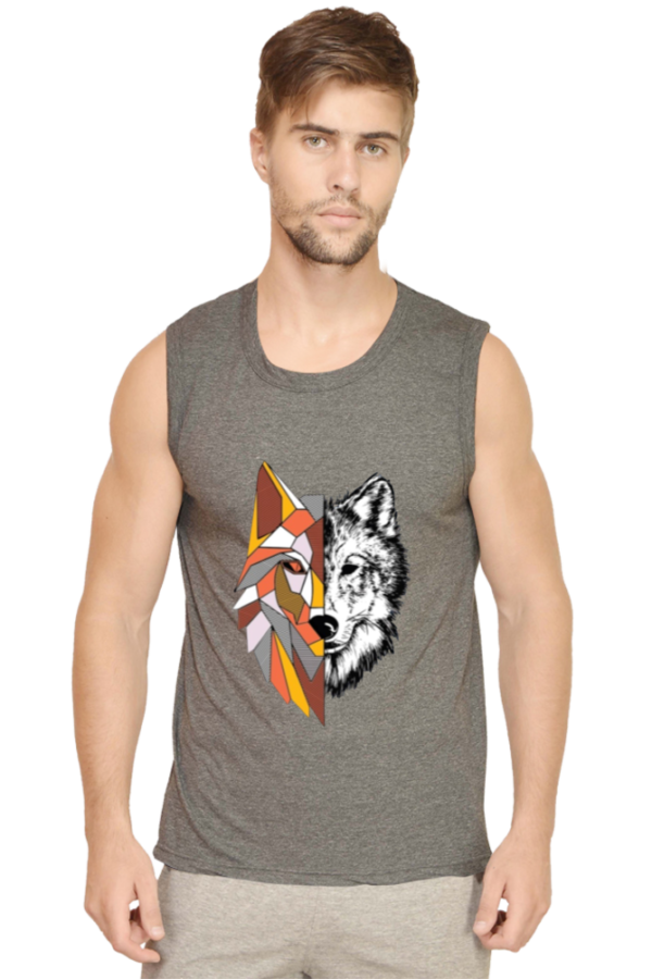 The Wolf Male Round Neck Sleeveless