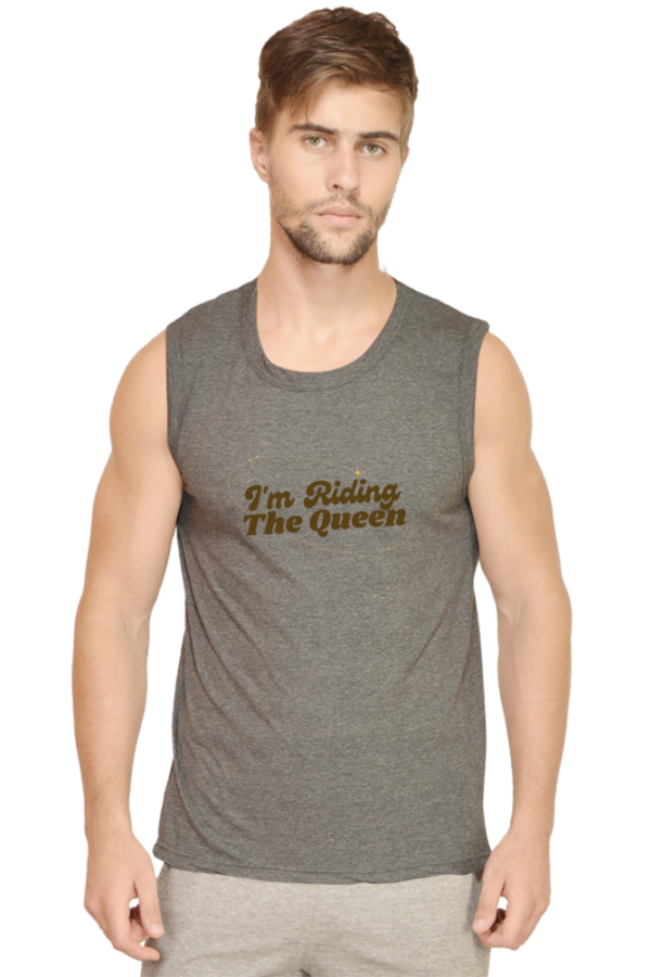 I'm Riding The Queen Round Neck Sleeveless Tee