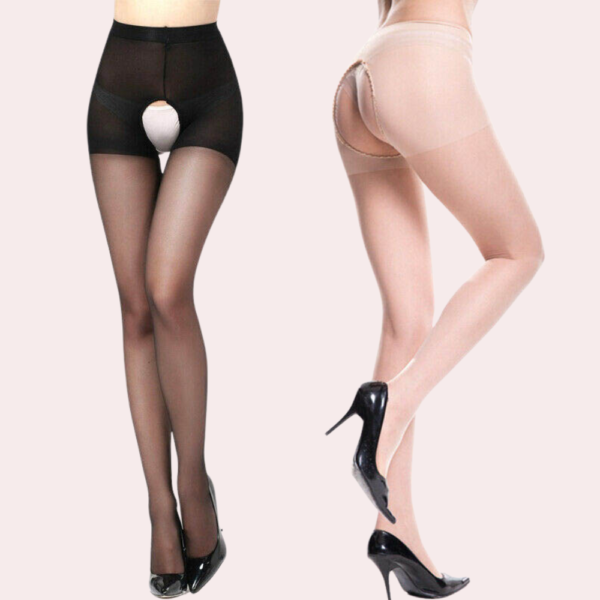 CROTCHLESS TIGHTS OPEN CROTCH TIGHTS ( 2 PACK ) - Image 2