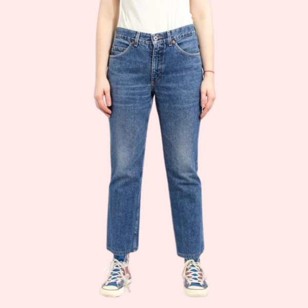 Women's 90s Blue Denim Straight Leg Jeans - Image 7