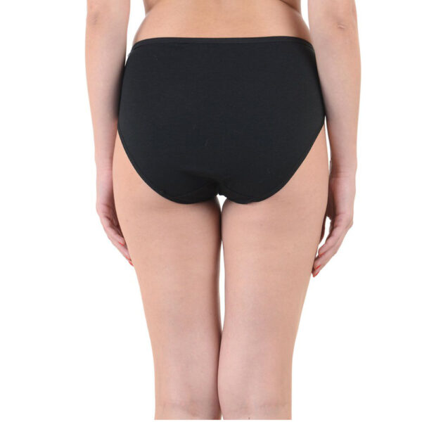 Comfy Snazzy Way Just My Size Women's Plus Size Tagless Black Cotton Panties(Pkt of 2) - Image 3