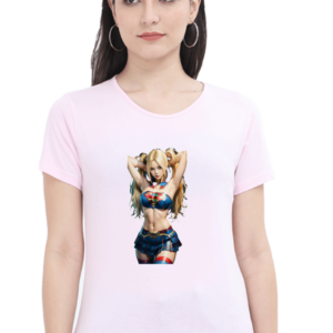 Supper Girl Round Neck Half Sleeve Classic T-Shirt