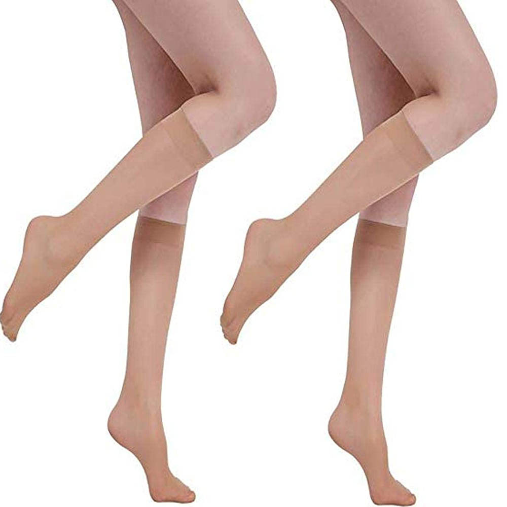 Voilai knee high sheer nude color stocking - Image 2