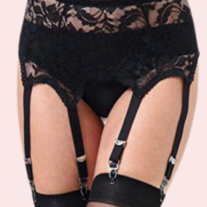 Lace Garter Belt with Six Straps- Sexy Lingerie