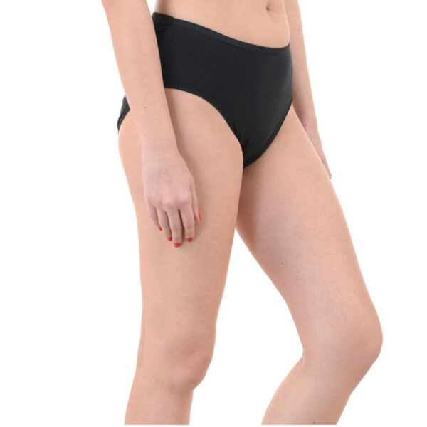 Comfy Snazzy Way Just My Size Women's Plus Size Tagless Black Cotton Panties(Pkt of 2) - Image 5