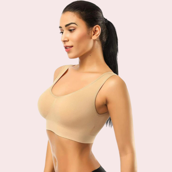 Beige Women's Ultimate Sports Bra for Yoga & Gym - Image 3