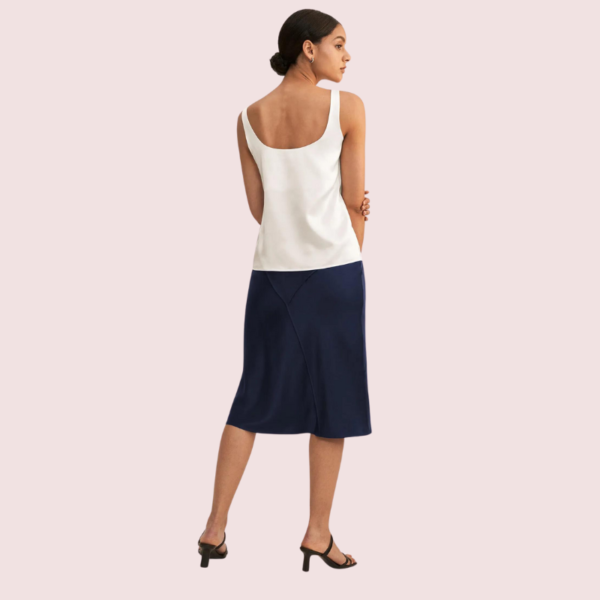 Elegant Lace Trimmed Silk Camisole Top - Image 5