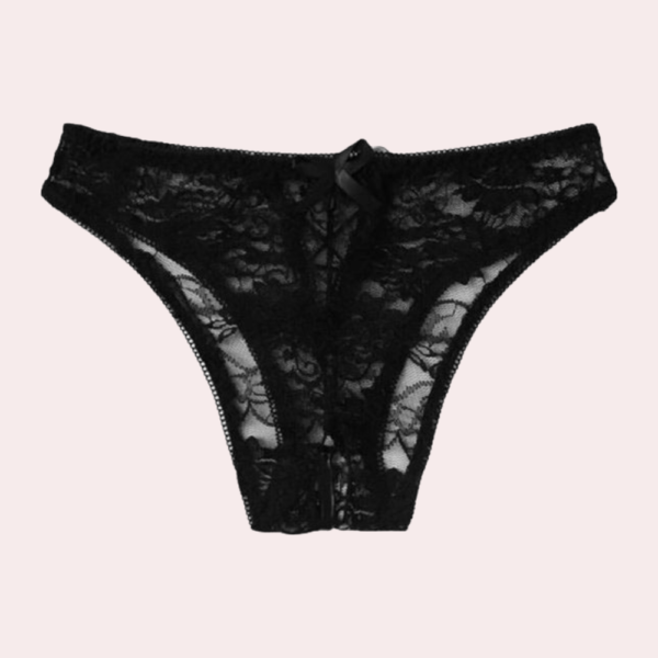 2 Pack Sexy Floral Lace Crotchless panty - Image 3