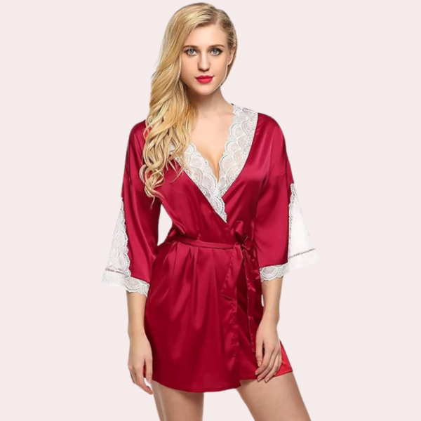 Women's Solid Finish Robe for Hot Nights - Image 2