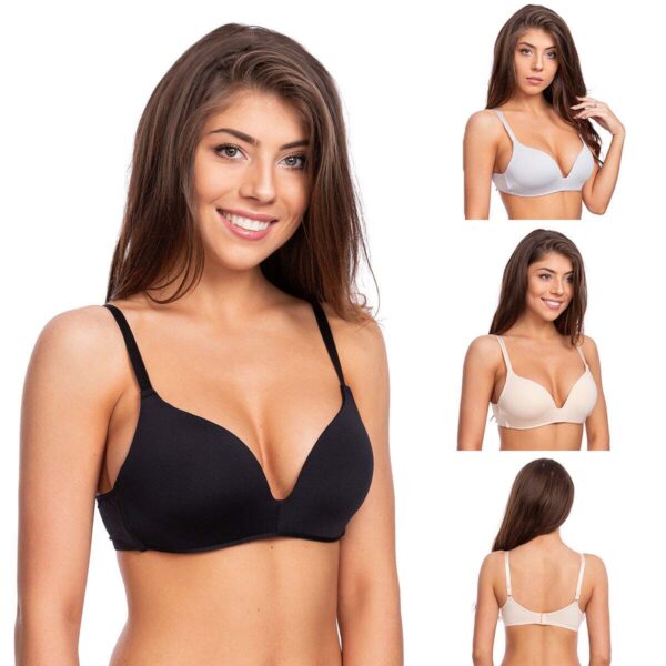 2 Pack seamless padded underwired push up bra - Image 2