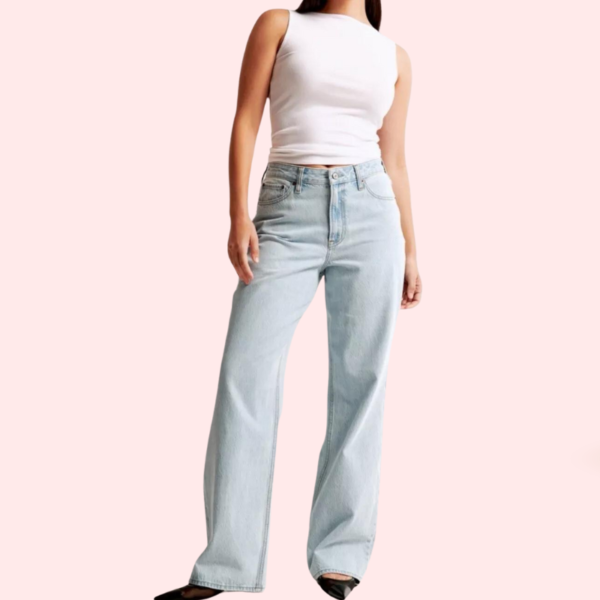High Rise Loose Fit Denim for Curvy Women - Image 4