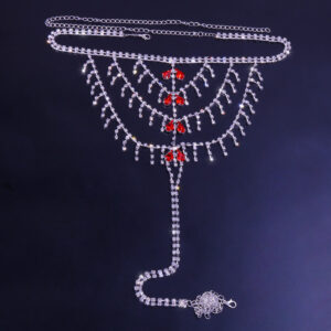 Ladies Fashion Multilayer Crystal Nipple Chain