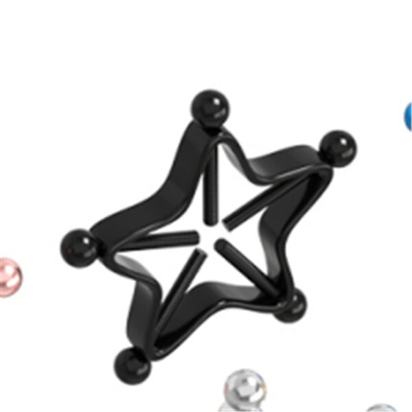 Trendy Five-pointed Star Nipple Ring Stainless Steel Piercing Nipple Ring - Image 6