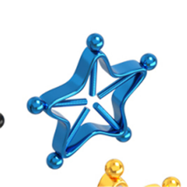 Trendy Five-pointed Star Nipple Ring Stainless Steel Piercing Nipple Ring - Image 4